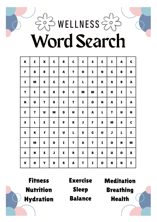 Wellness Word Search